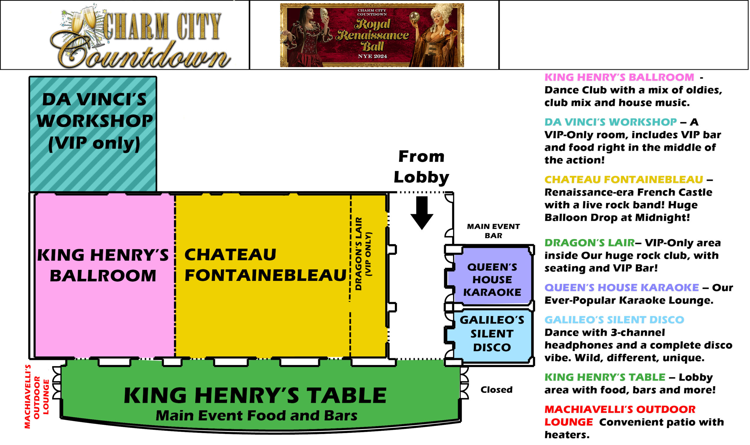 New Years Eve Party Zone Floor Plan A