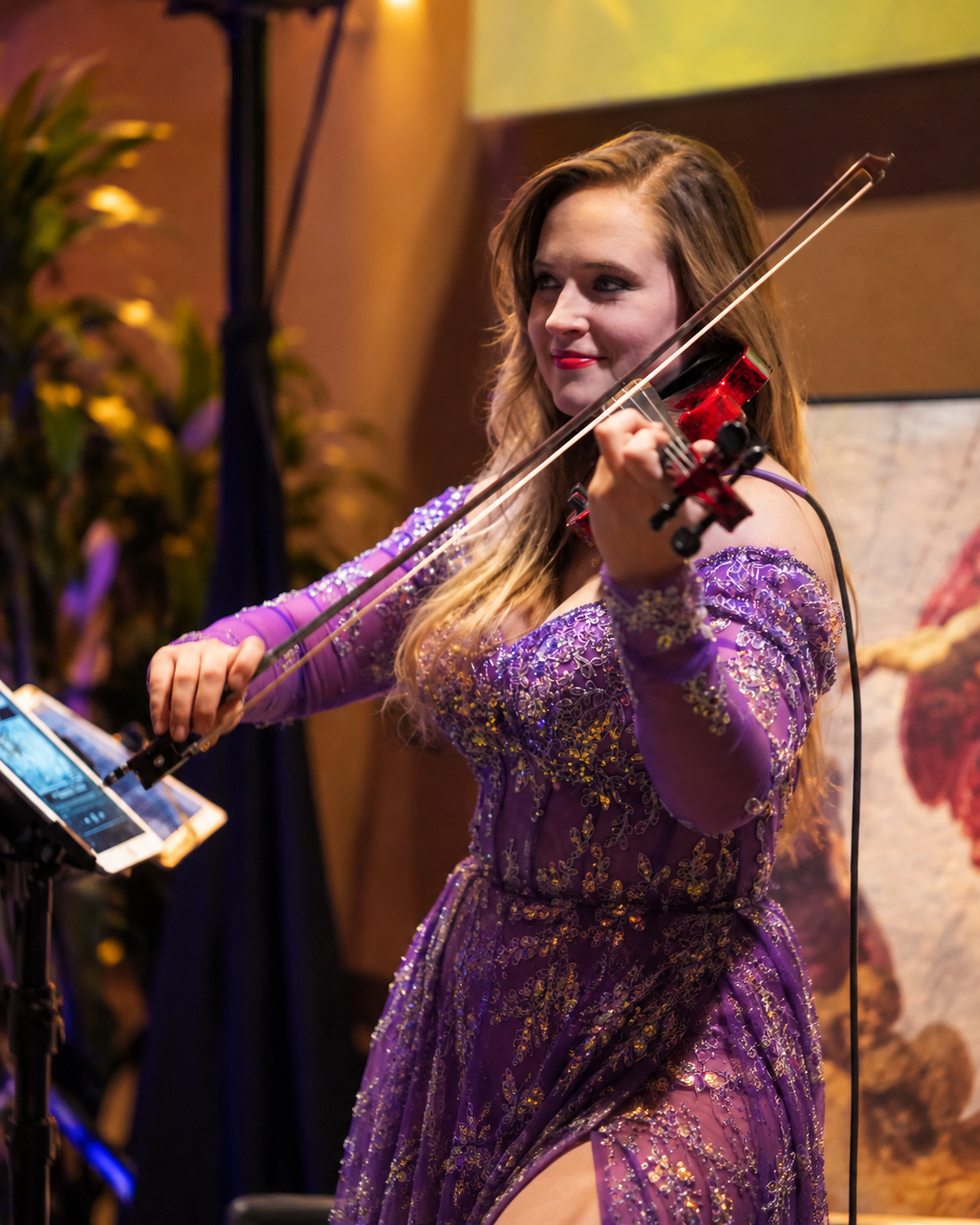 Tiffany Shanta plays electric Violin at Charm City Countdown